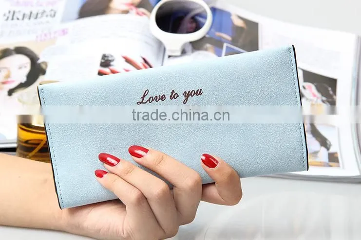 Low cost ladies hand PU purse woman fancy leather wallet