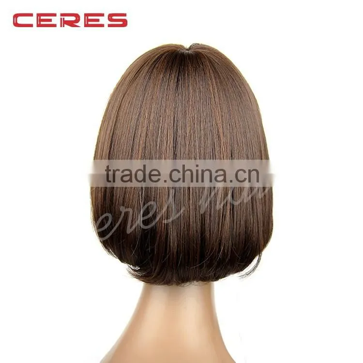 wholesale high temperature fiber synthetic wig with bangs top quality futra fiber bob wig