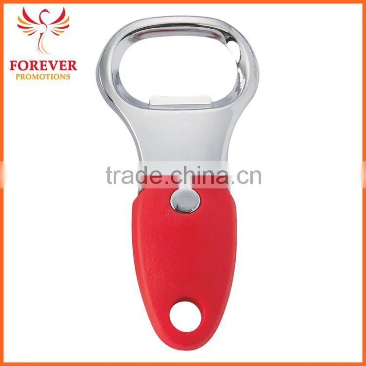 Hot Selling Promotional Metal Custom Logo Bottle Opener With Rubber Grip