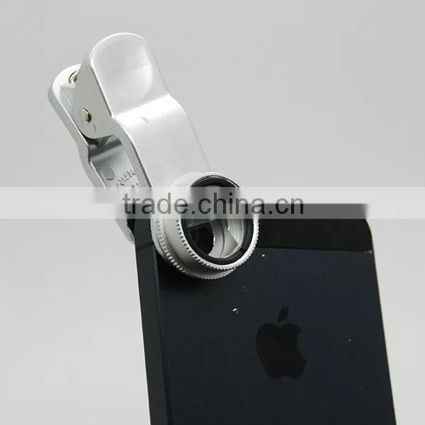 universal External clip lens 3 traingular prism image mirage camera lens for smartphone