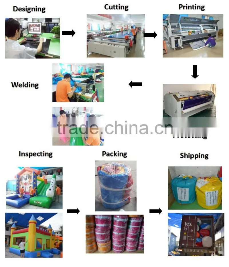 inflatable nylon and pvc crayon bounce castle for sale