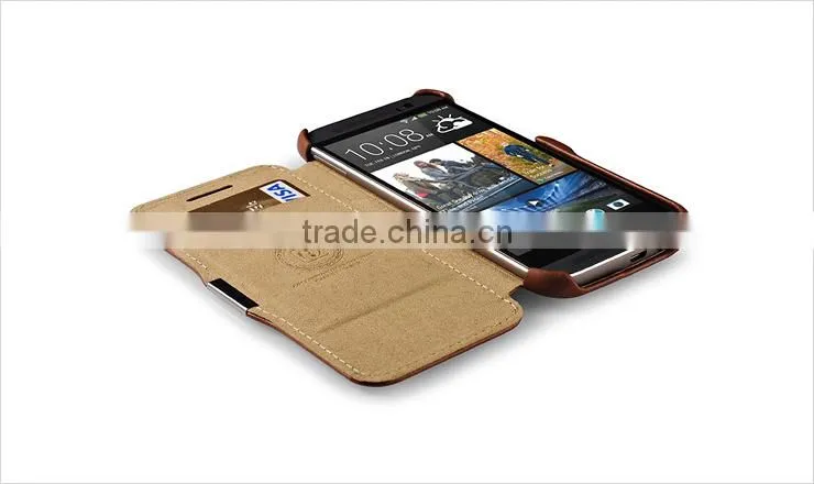 Genuine Leather Right Open Case For HTC ONE M8