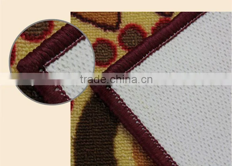 Printed design latex back tiger carpet