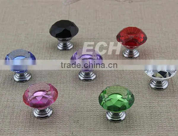 China supplier ECH zinc crystal cabinet knob