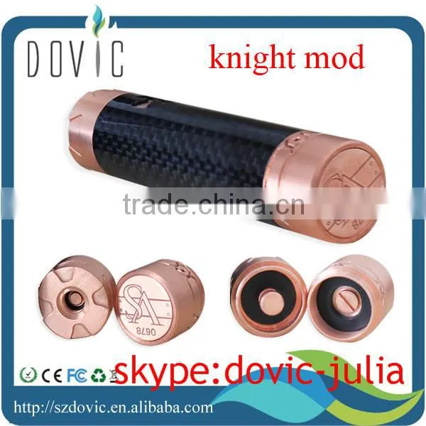 newest knight mechanical mod knight mod clone made of(copper+carbon fiber) with magnetic button
