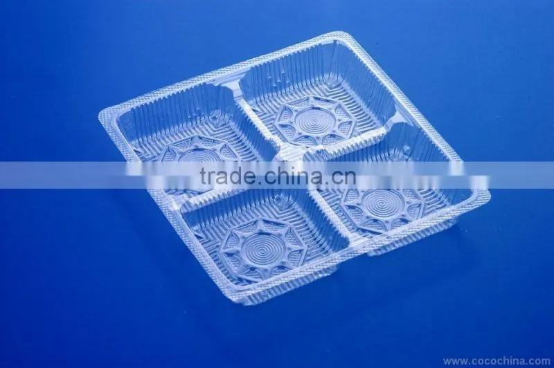 Disposable plastic food tray