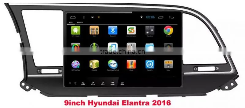 Quad Core Android CAR RADIO DVD for HYUNDAI ELANTRA 2016 with wifi,bluetooth,16g inand IGO MAP