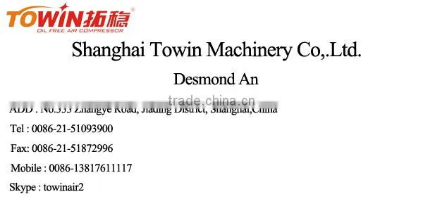 132kw Water cooling oil free screw air compressor