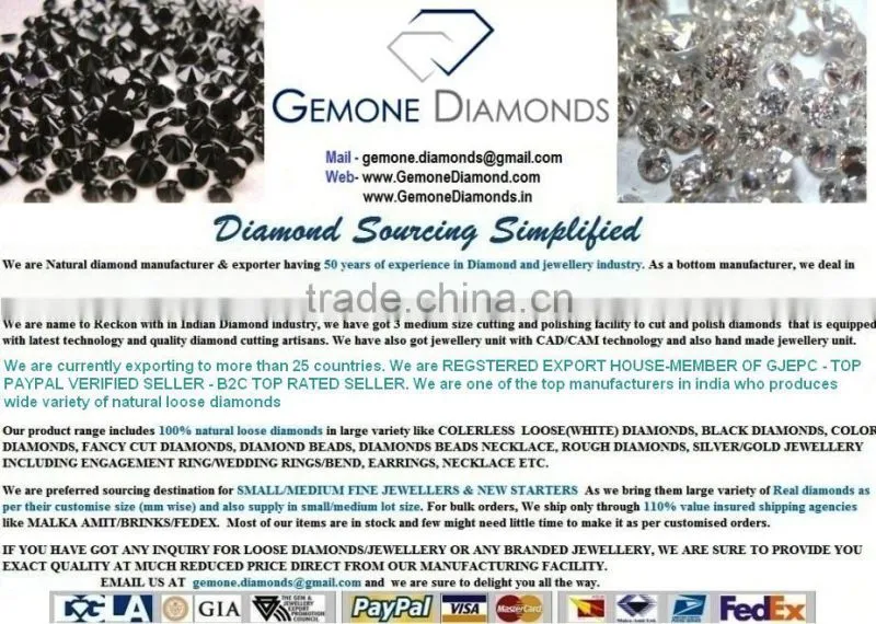 loose Black Synthetic loose Moissanite Diamond manufacturer