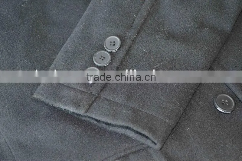 fake fur collar woolen coat for men