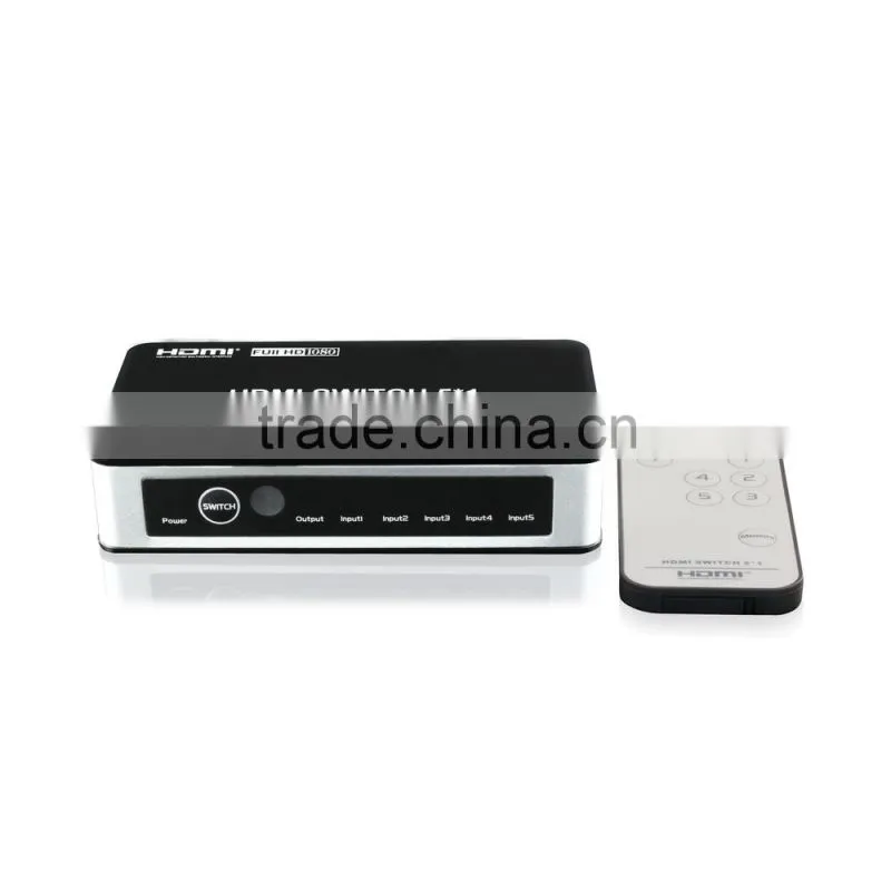 PREMIUM 5 PORTS HIGH SPEED HDMI SWITCHER WITH IR WIRELESS REMOTE SUPPOET 1080P V1.3 INDIA MARKET CHEAP PRICE