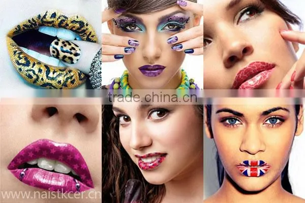 Hot sale zebra temporary lip tattoo sticker non toxic sexy lip sticker for girls manufacturer