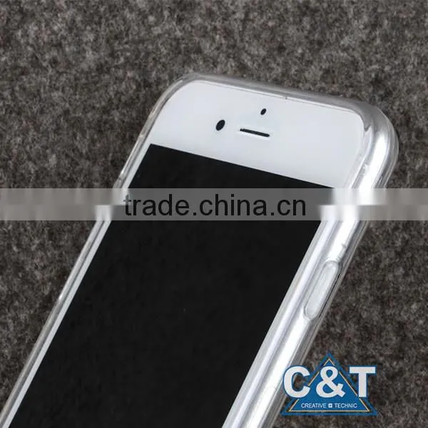 C&T Fashion gold mirror face mixed tpu gel case newest design for iphone 6