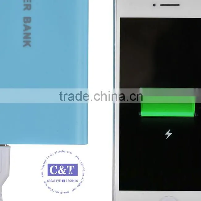 C&T 15000mah Portable Backup Battery Charger Power Bank. Mobile Power Source for Smart Phones and Digital Devices