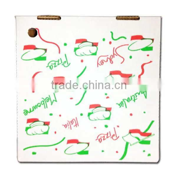 Convenient packing pizza delivery box custom size