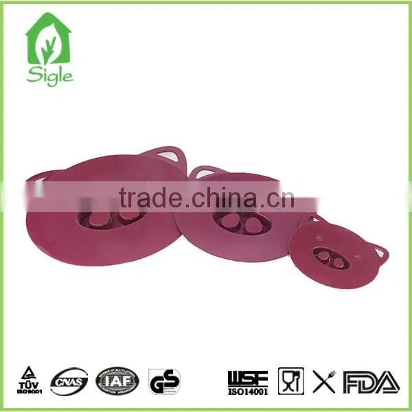 anti-leak Silicone Cute Pig Shape Bowl Lid cup cover coffee lid custom size personalize lid