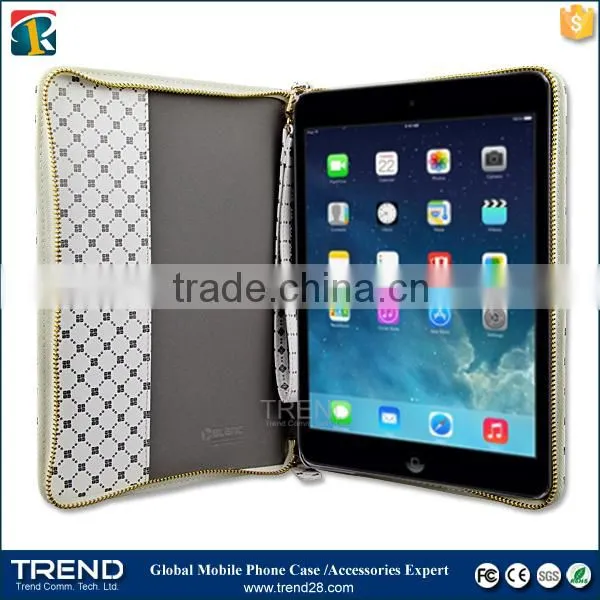 New cycle accessories zipper leather case for ipad mini