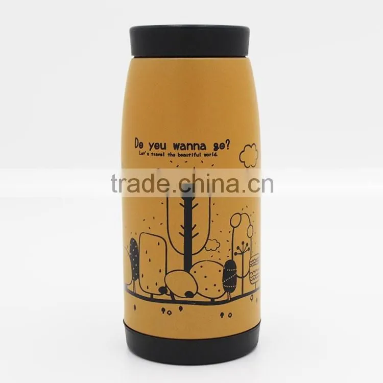 wide mouth stainless steel thermos water bottle / vacuum bottle with lid