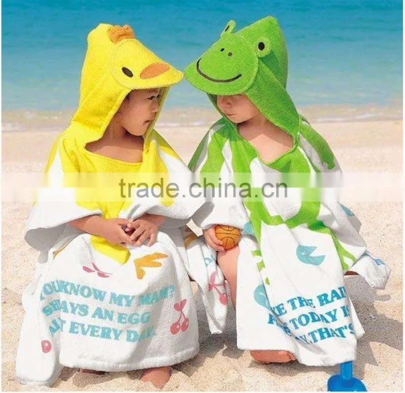 100% polyester baby/infant/boys/girls/children towel ponchos/kids ponchos