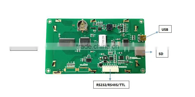 tft 4.3 " lcd RS232 / TTL interface module with controller board LCD display 480 x RGB x 272 for home application