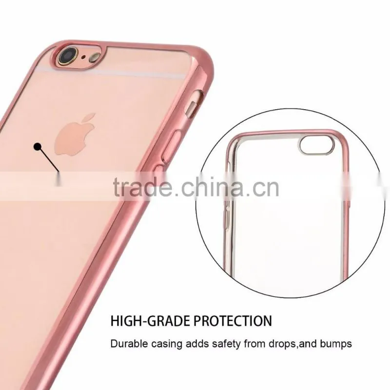 shockproof transparent pu for iphone 6s case