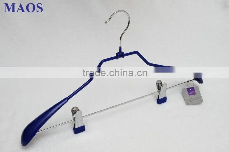 Wide shoulder PVC Coating Clips Hanger