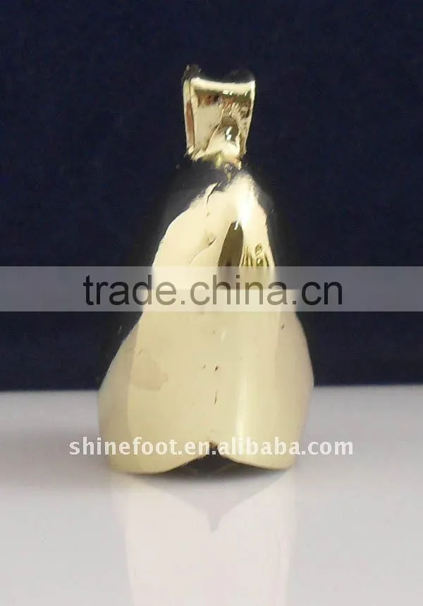 1.8inch mini cowbell A4-C028 in gold color plated with leather strap and keyring as promotional gifts (E165 )