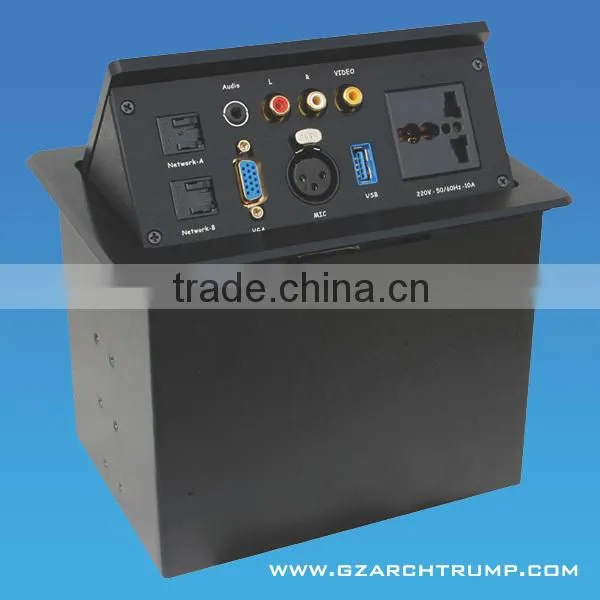 Motorized Monitor Lift System for Conference Table