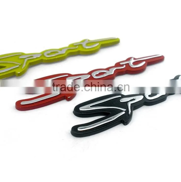 Red color sport custom emblems for cars