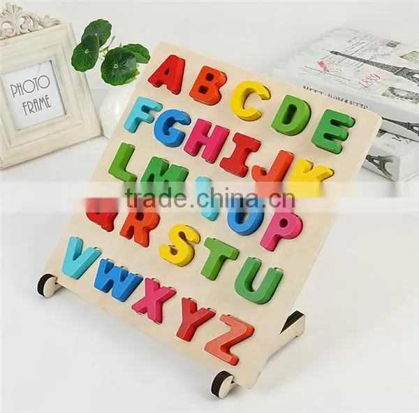 wooden training aid colour letter toy