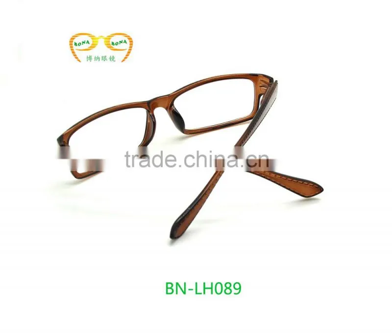 high quality wholesale half fram brown color reading glasses