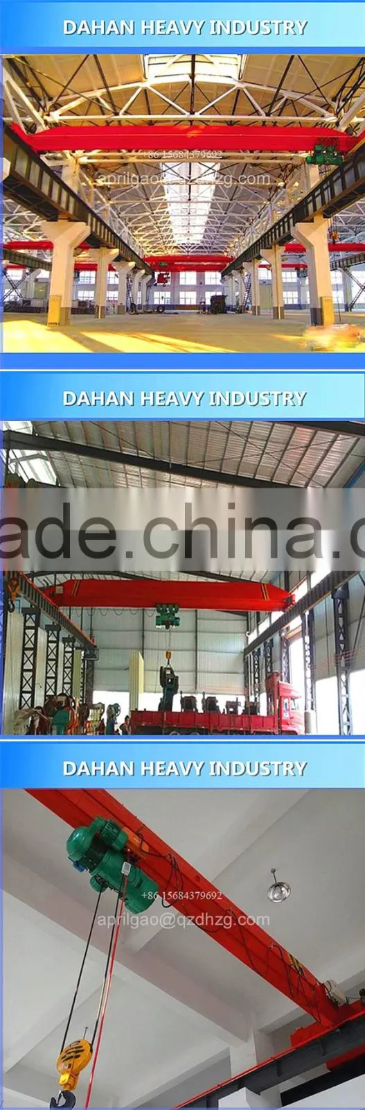 single girder electric overhead travelling crane overhead bridge crane 5 ton