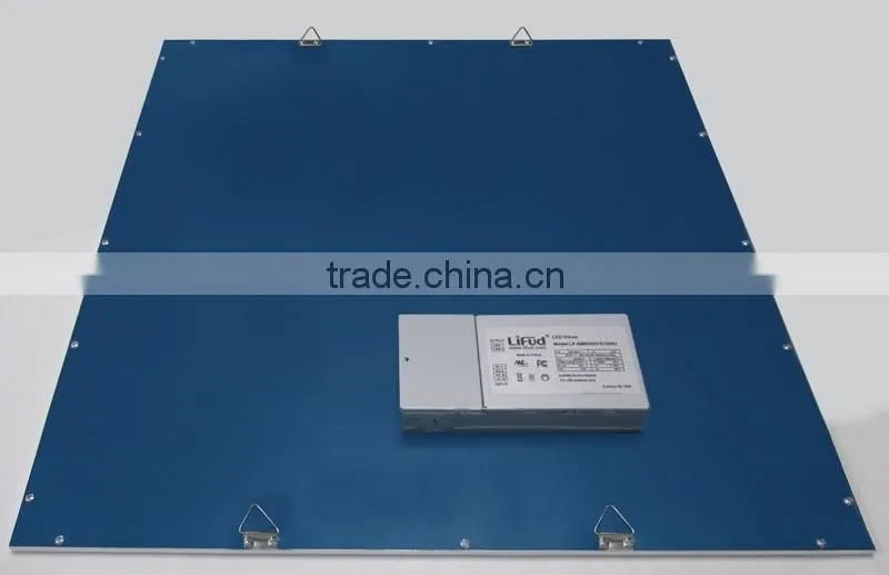 US Market Hot Selling DLC 4.0 110LM/W Anodized Silver Frame 5 Years' Warranty Indoor Lighting Flat LED Panel 2'x2' 40W