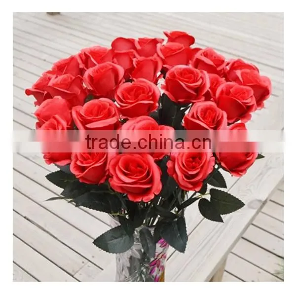 Newest real touch valentine rose flower/decorative rose flower,artificial rose