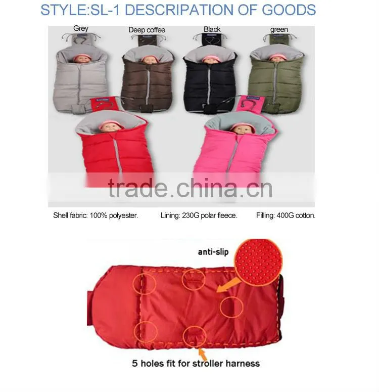 2014 the best quality soft baby pushchair footmuff sleeping bag