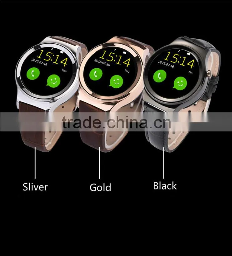 Newest smart watch fasionable round smart watch phone,smart watch mtk6260