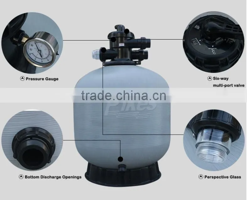Popular factory swimming pool aqua industrial sand filter with quartz sand for water treatment