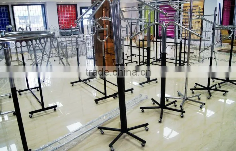 Shop Fitting Rotatable Spiral Garment Display Rack