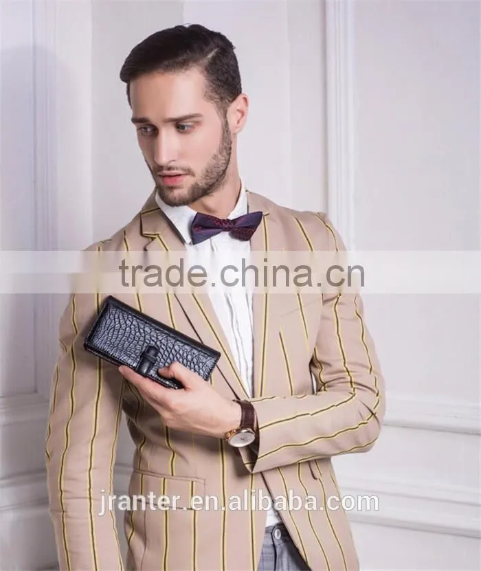 Luxury high-end fashion men wallet genuine crocodile leather mens long wallet