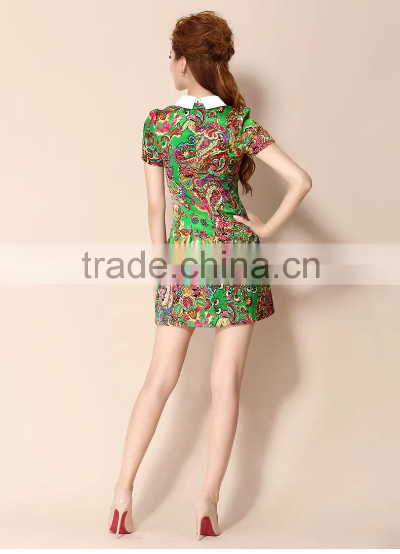 Digital Print Custom 100% Silk Dress