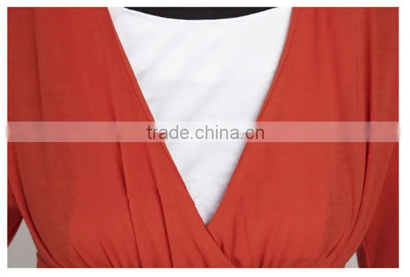 Comfortable Cotton Maternity Clothes Nursing Breastfeeding Dress