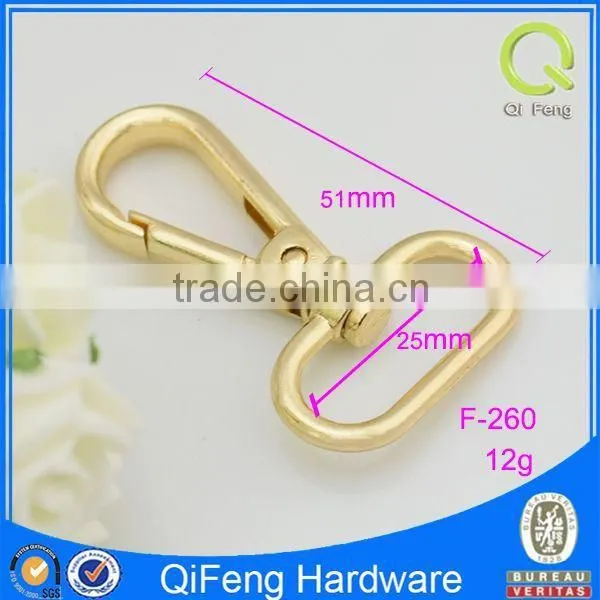 F-260 oval snap hook gold bag metal fittings swivel hook