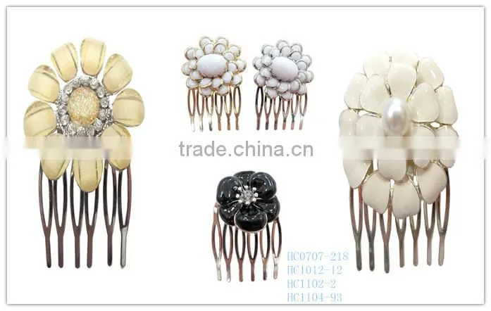 High quality fashion hair combs,flower hair comb,jewelry accessories