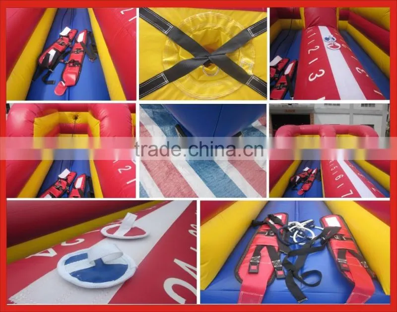 Top Quality Sport Running Games Inflatable Bungee Run inflatable bungee trampoline