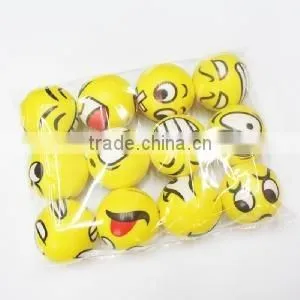 Angry Face PU Toy Ball 6.3cm $1.0