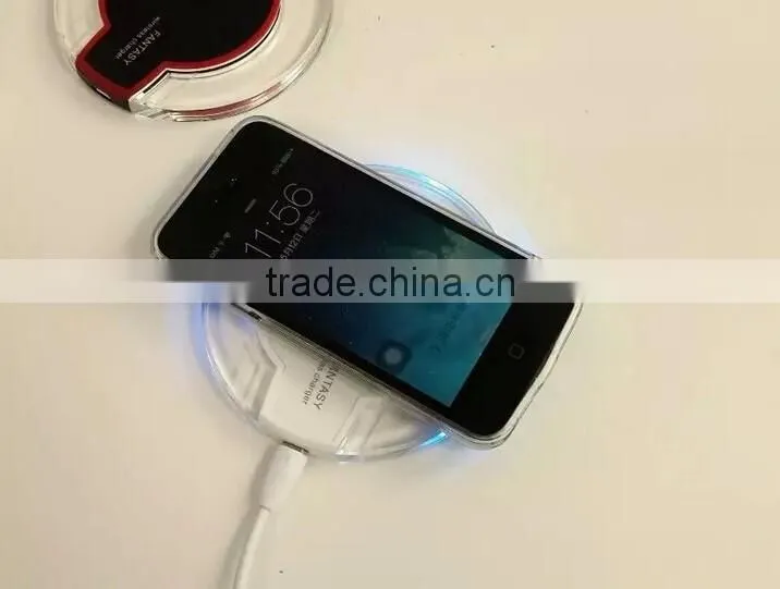 OEM ORDER WELCOME QI WIRELESS CHARGER PAD STAND QI WIRELESS CHARGER PAD WITH LCD LIGHT FOR GALAXY S7 EDGE TRANSMITTER