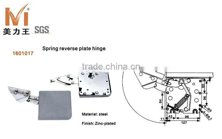 cabinet hardware steel cabinet support with spring