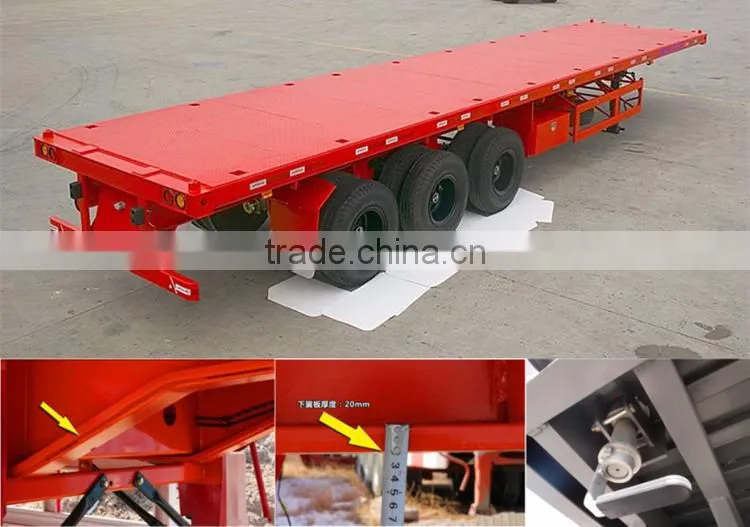 Best selling 40ft heavy flatbed semi trailer made in China
