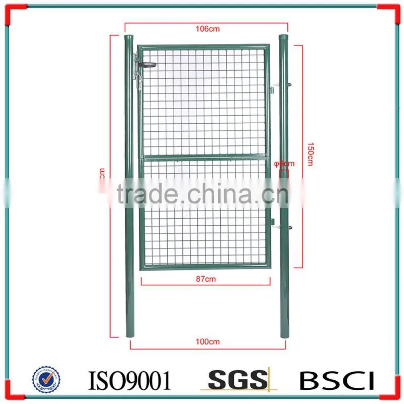 100cm*100cm Euro Garden Gate, round post garden gate