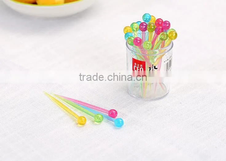 Reusable Plastic Food Fruit Dessert Cupcake Picks Set
